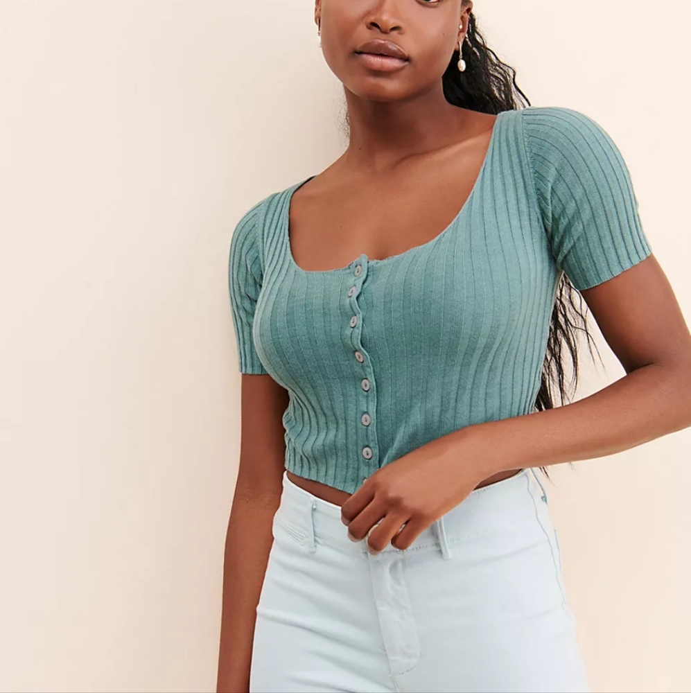 Free People Little Cutie Cropped Cardigan